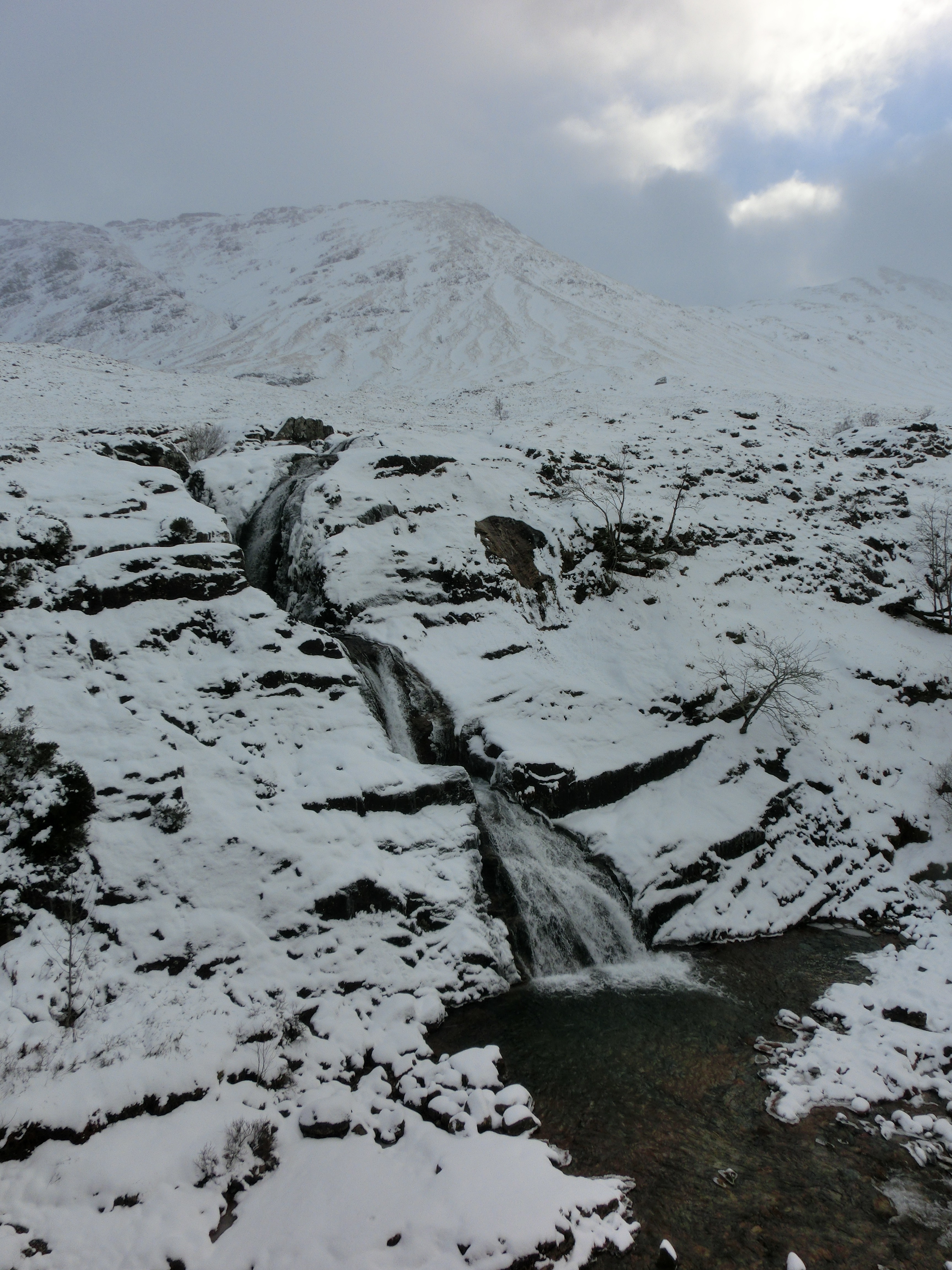A waterfall